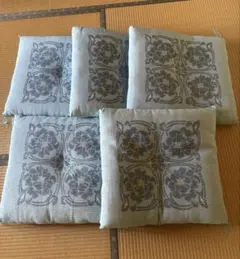 未使用】座布団 5枚セット 58㎝×56㎝ 花柄刺繍 - メルカリ