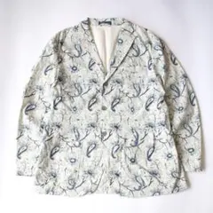 90s Ralph Lauren コットン テーラードジャケット 総柄 USA