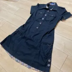 美品☆バーバリーブルーレーベル デニム風ワンピース