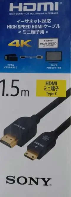 ハイスピードHDMIケーブル【ミニ端子用】1.5m