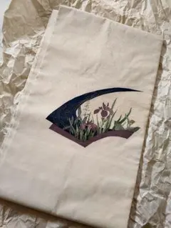 あやめ 名古屋帯 アイボリー色