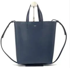 セリーヌ バーティカル カバ スモール トートバッグ ネイビー