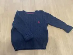 ラルフローレン ネイビー ケーブル編み セーター