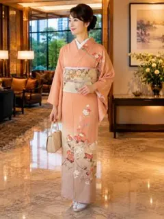 美品 正絹 本加賀友禅 吉田淳子作 初代由水十久師事 訪問着 袋帯セットのサムネイル