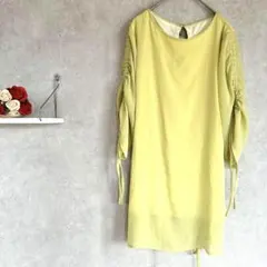 VIS　新品未使用　イエローライムグリーン シアーチュニック　S-Mサイズ相当