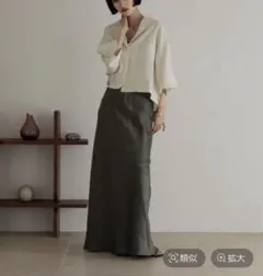 ストレッチサテンスカート