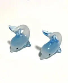 イルカ　ガラス　置物　2個セット