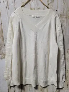 grove 長袖ニットカットソー　ホワイト