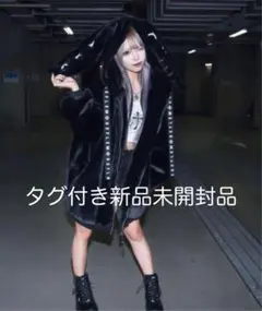 REFLEM ウサ耳ファーコート ブラック REFLEM レフレム うさ耳 うさぎ ピアス ファー パーカー