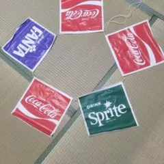 当時物 コカコーラCoca-Cola 旗フラッグ 昭和レトロ のれん店頭用