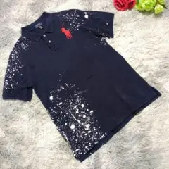 激レア☆ポロラルフローレン　ペイントポロシャツ　ポニー刺繍　大きいサイズ　XL
