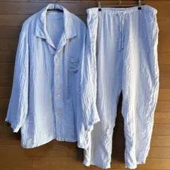 UCHINO ウチノ　マシュマロガーゼ　パジャマ　メンズ　XL　水色
