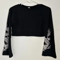 黒　長袖　カットソー