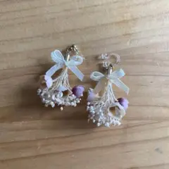 花束イヤリング