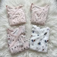 【60cm】ミッフィー ロンパース 肌着 4点セット 淡色 女の子
