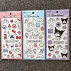 ペタメロウ　peta mellow サンリオ　メロクロ　シール　ぷっくり