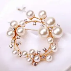 パール ビジュー ブローチ コサージュ 華やか 上品 卒業 入学 フォーマル