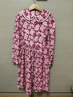 花柄長袖ワンピース