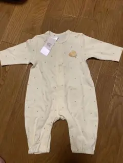 ひよこのクリーム色ロンパース