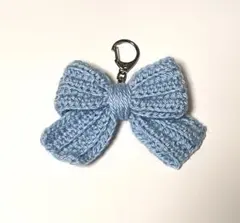 リボンチャーム 手編み かぎ針編み 編み物 キーホルダー