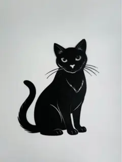 黒猫ウォールアート