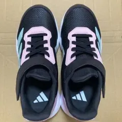 adidas キッズスニーカー CLOUDFOAM ブラック ピンク
