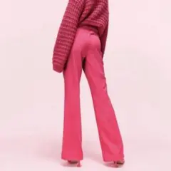 未使用品 H&M ピンク フレアパンツ サイズ34 S