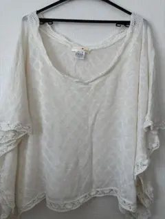 レーストリム オーバーサイズシャツ