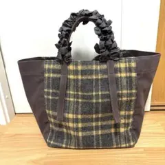 美品！LUDLOW グレーとイエローのチェック トートバッグ
