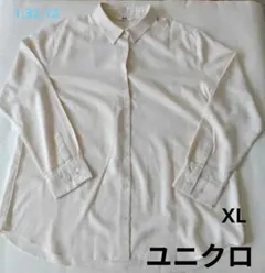 【ユニクロ】XL ベージュ系色合い　ブラウストップス