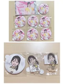 ハニーズ秋花ちゃん缶バッジ2種セット 未開封 福岡ソフトバンク