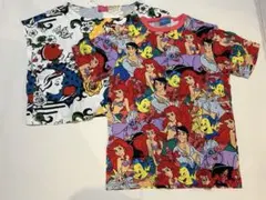 東京ディズニーリゾート リトルマーメイド 白雪姫　　総柄 Tシャツ M