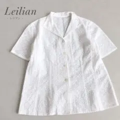 大きいサイズ✨美品 レリアン レース ブラウス シャツ 半袖 ビジュー
