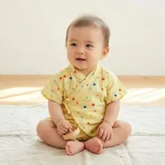 カラフルドット甚平 イエロー