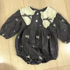 リボン フリル ロンパース
