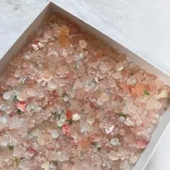 【50個】ピーチ素材ミックス　ネイルパーツ　デコパーツ まとめ売り　キラキラ