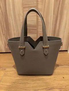 【美品】Milos 2way ハンドバッグ S グレージュ 本革のサムネイル