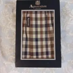 アクアスキュータムAquascutum 日本製チェック柄トランクス M レナウン