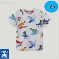 Tシャツ 半袖 綿100％　100cm 恐竜柄　ベビー服 大人気　キッズ　韓国