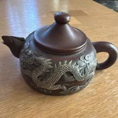 萬古焼 伝統工芸士 中山米楽 造 急須 茶注 横手型 片手急須 土瓶 共箱 
