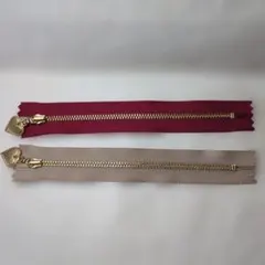 こうの早苗 ハート型ファスナー２本セット ポーチに