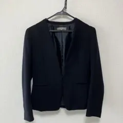 ユナイテッドアローズ ノーカラージャケット　レディース 36号 紺色