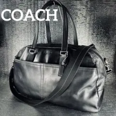 COACH レザー 2WAY レキシトンボストンバッグ F70668 ブラック