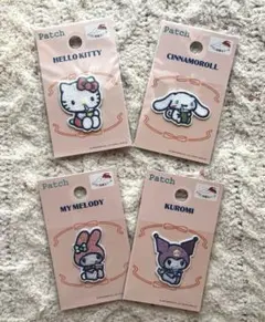 ハローキティ♡シナモロール♡マイメロディ♡クロミ刺繍ワッペン4点セットSeria