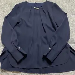 ★美品★2025/Aquascutum★ドレープ長袖ブラウス ★10(L)★紺 ☆美品☆2025/Aquascutum☆ドレープ長袖ブラウス ☆10(L)☆紺 - メルカリ