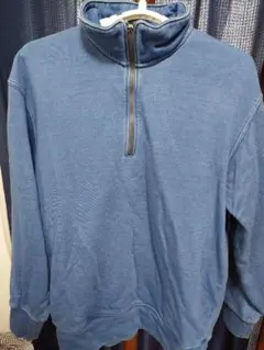 UNIQLO　ハーフジップスウェット　デニム色