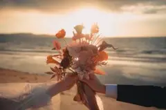 【特別価格】コチョウランのウェディングブーケ＆ブートニア 結婚式 前撮り