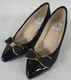 LANVIN en Bleu パンプス リボン ブラックのサムネイル