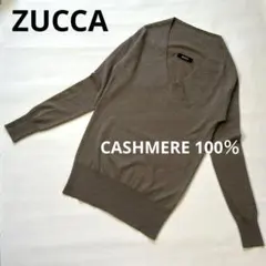 zucca ズッカ　カシミヤ100%　Vネック ニット　変形ニット　セーター