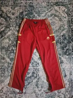 希少 XL adidas プロフェッショナルトラックパンツ ジャージ 赤 金のサムネイル